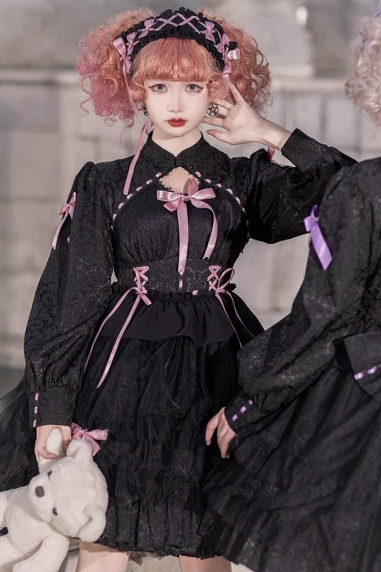 Gothic Lolita Dress - Love Song, 3 Colors, Ruffled, Layered, Long Sleeves - additional product view 4