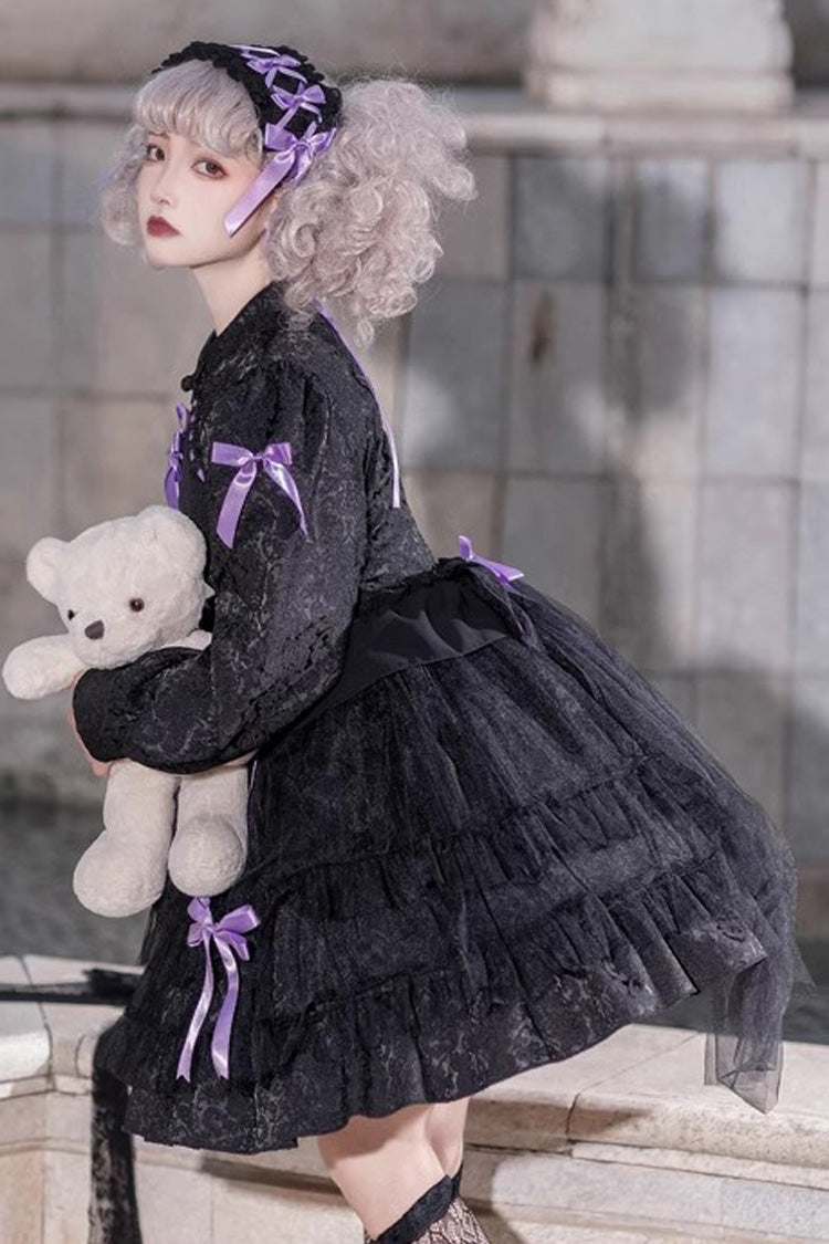 Gothic Lolita Dress - Love Song, 3 Colors, Ruffled, Layered, Long Sleeves - additional product view 5