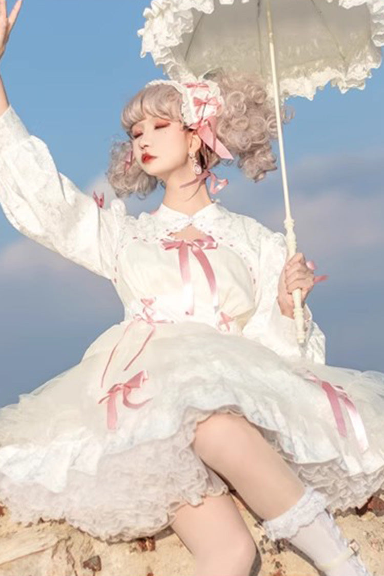 Gothic Lolita Dress - Love Song, 3 Colors, Ruffled, Layered, Long Sleeves - additional product view 7