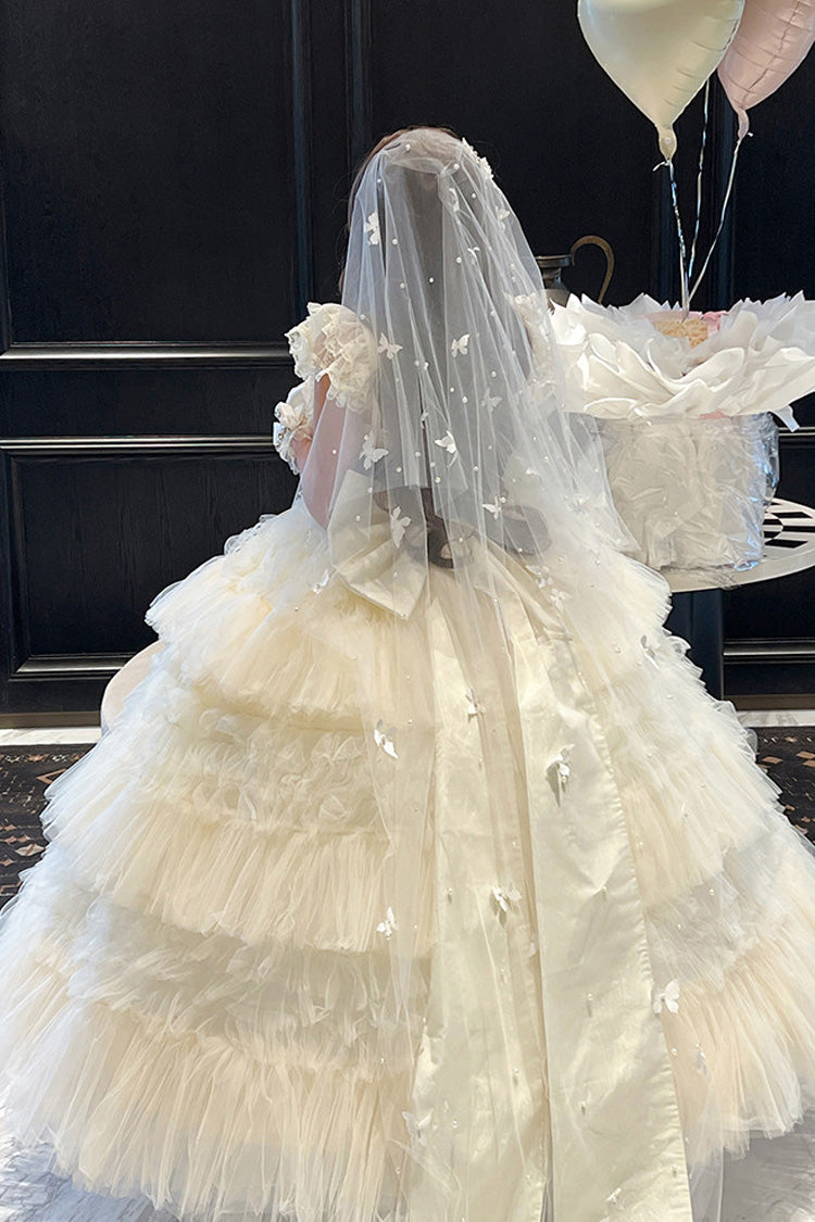 Gothic Lolita Dress - Maiden’s Love, White, Lace Trim, Ruffled, Layered - additional product view 18