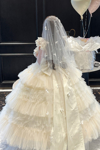Gothic Lolita Dress - Maiden’s Love, White, Lace Trim, Ruffled, Layered - additional product view 18