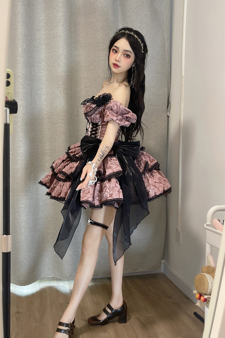 Gothic Lolita Dress - Medea Kiss, Pink, Layered - Lolita Coordinate Dress - additional product view 3