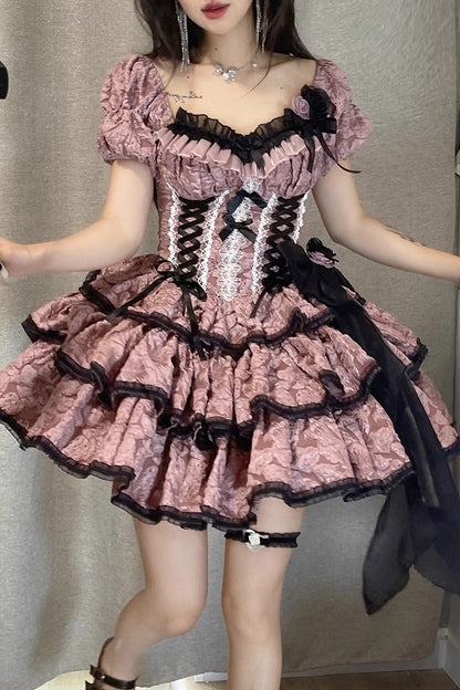 Gothic Lolita Dress - Medea Kiss, Pink, Layered - Lolita Coordinate Dress - main product image