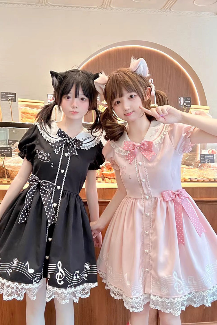 Gothic Lolita Dress - Melody Kitty, Pink, Ruffled, Embroidered, Sweet Style - additional product view 2