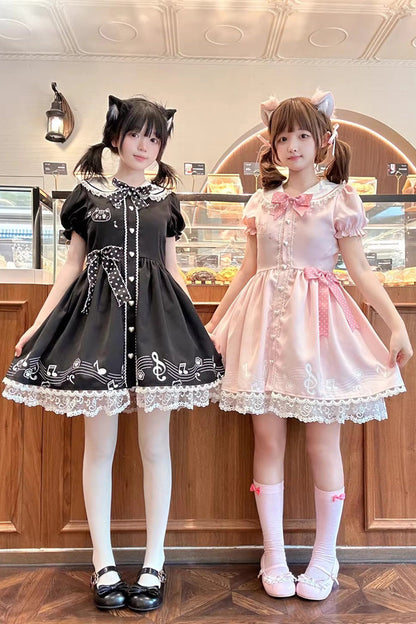 Gothic Lolita Dress - Melody Kitty, Pink, Ruffled, Embroidered, Sweet Style - additional product view 4