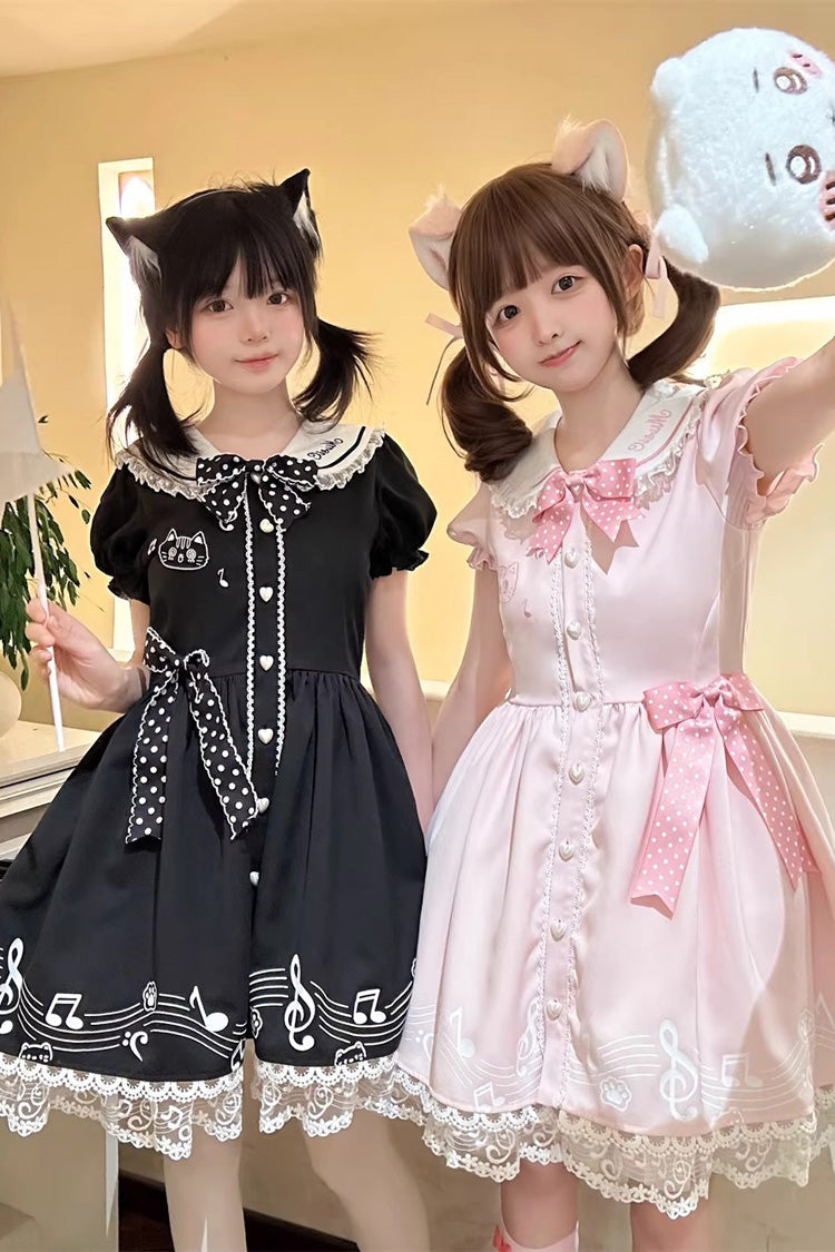 Gothic Lolita Dress - Melody Kitty, Pink, Ruffled, Embroidered, Sweet Style - additional product view 6