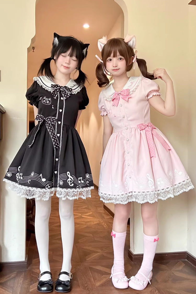 Gothic Lolita Dress - Melody Kitty, Pink, Ruffled, Embroidered, Sweet Style - additional product view 8