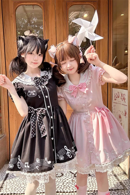 Gothic Lolita Dress - Melody Kitty, Pink, Ruffled, Embroidered, Sweet Style - additional product view 11