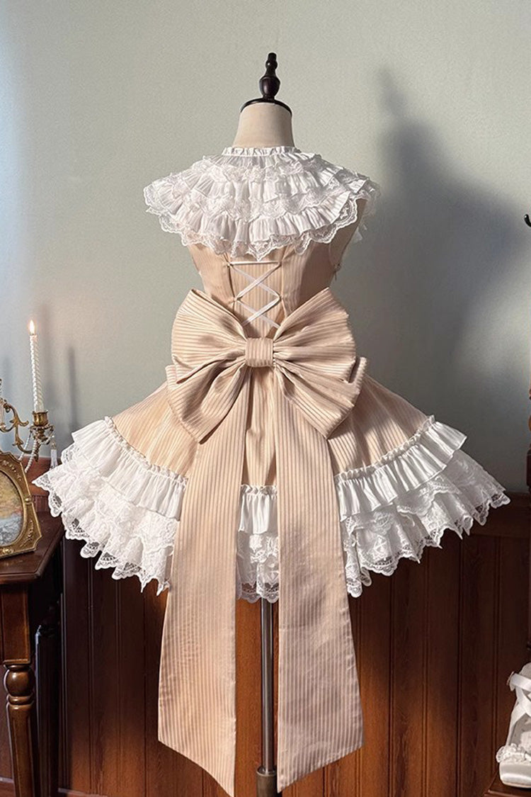 Gothic Lolita Dress - Miss Tsundere, Champagne, Lace Trim, Ruffled, Layered - additional product view 3