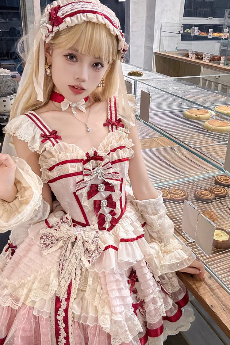 Gothic Lolita Dress - Moonstone, Pink, Sweet Style, Bow Detail, Lace Trim - additional product view 5