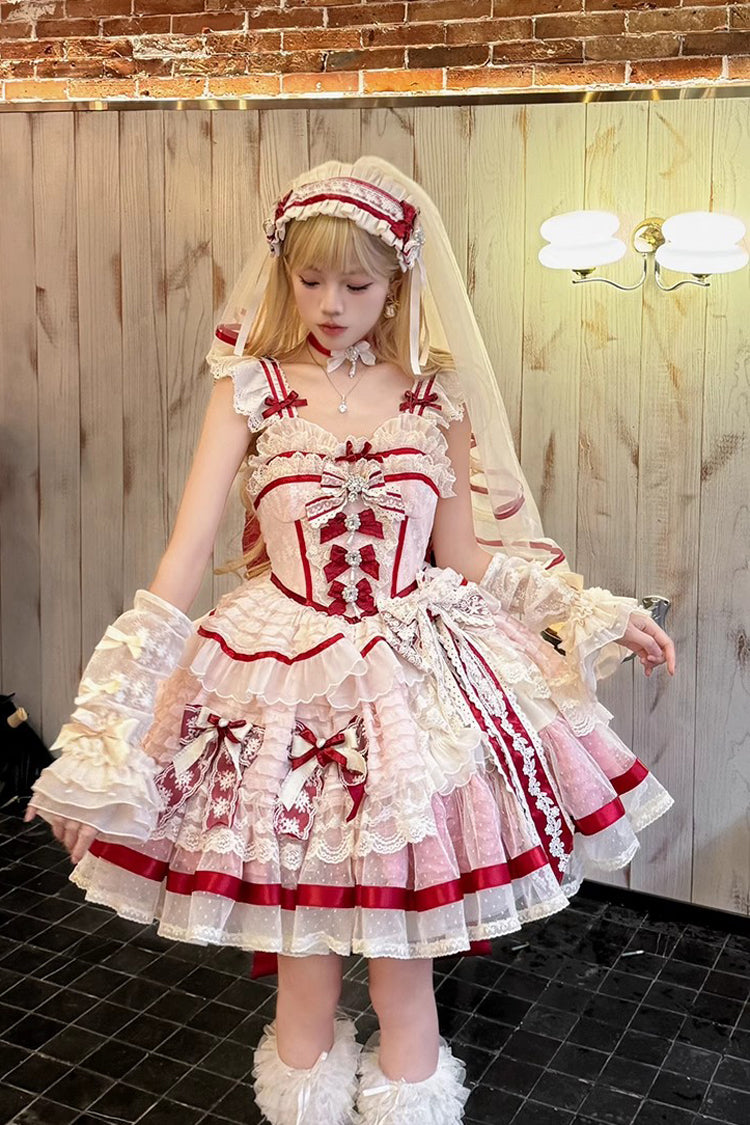 Gothic Lolita Dress - Moonstone, Pink, Sweet Style, Bow Detail, Lace Trim - additional product view 7