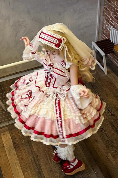 Gothic Lolita Dress - Moonstone, Pink, Sweet Style, Bow Detail, Lace Trim - additional product view 8