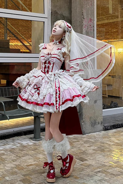 Gothic Lolita Dress - Moonstone, Pink, Sweet Style, Bow Detail, Lace Trim - additional product view 9