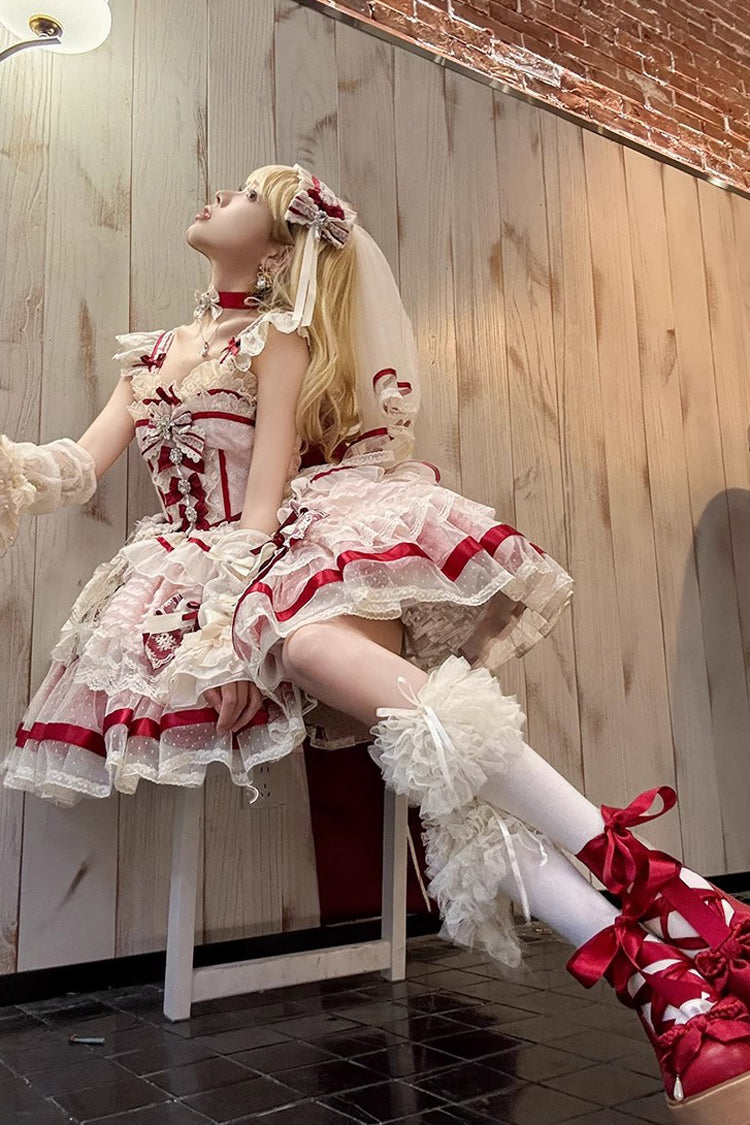 Gothic Lolita Dress - Moonstone, Pink, Sweet Style, Bow Detail, Lace Trim - additional product view 10