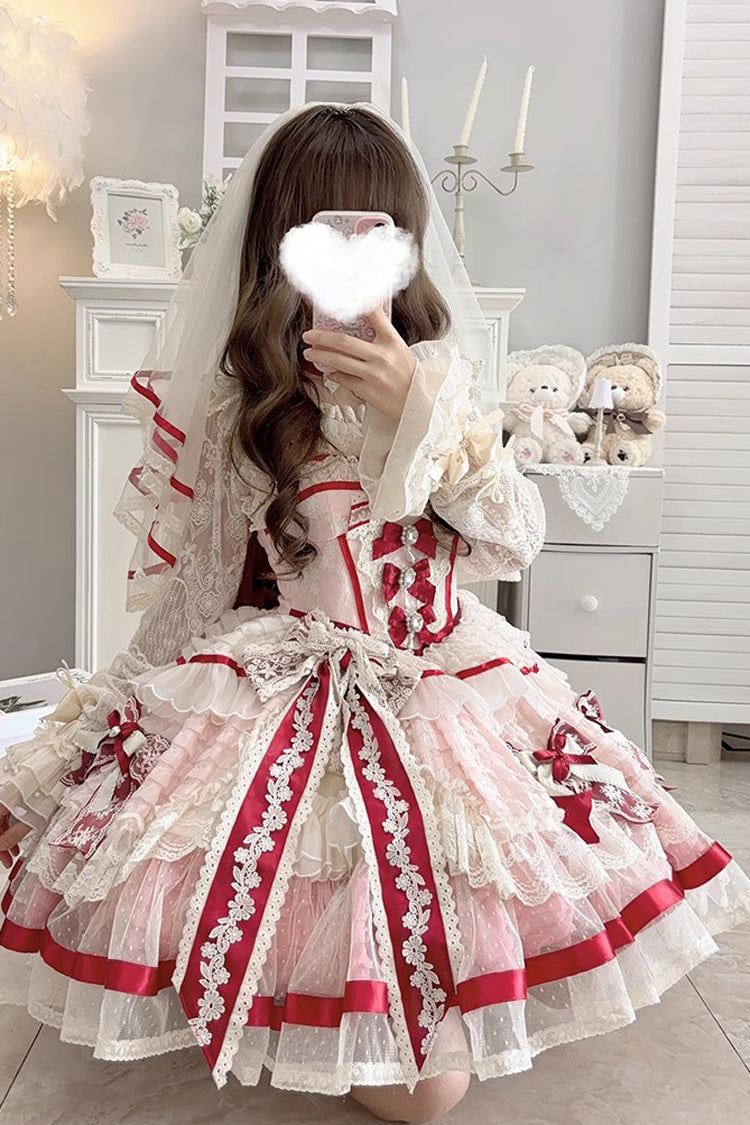 Gothic Lolita Dress - Moonstone, Pink, Sweet Style, Bow Detail, Lace Trim - additional product view 12