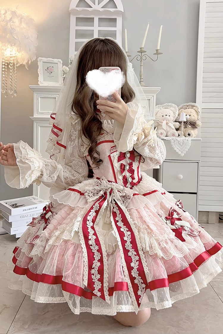 Gothic Lolita Dress - Moonstone, Pink, Sweet Style, Bow Detail, Lace Trim - additional product view 13