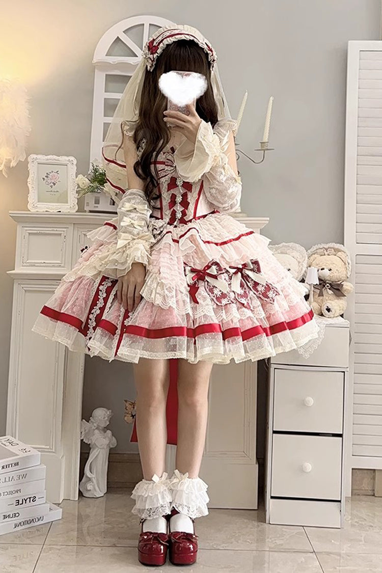 Gothic Lolita Dress - Moonstone, Pink, Sweet Style, Bow Detail, Lace Trim - additional product view 15