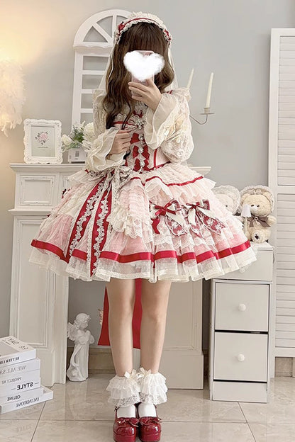 Gothic Lolita Dress - Moonstone, Pink, Sweet Style, Bow Detail, Lace Trim - additional product view 16