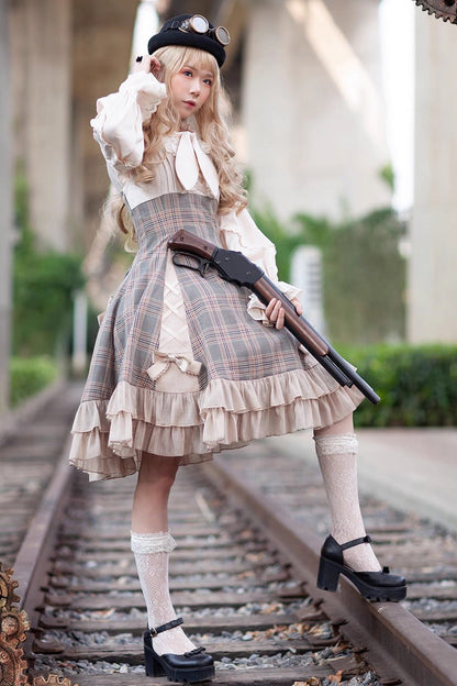 Gothic Lolita Dress - Multi-color Backlight Memoirs, Multi-Color, Bow Detail, Ruffled - additional product view 4