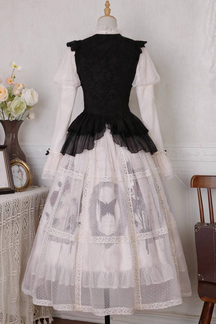 Gothic Lolita Dress - Multi-Color, Classic Style, Ruffled, Printed - additional product view 15