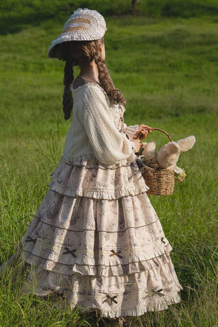 Gothic Lolita Dress - Multi-color Evening Time, Multi-Color, Ruffled, Printed, Layered - additional product view 9