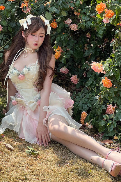 Gothic Lolita Dress - Multi-color Peach Snow Mountain, Multi-Color, Sweet Style - additional product view 3