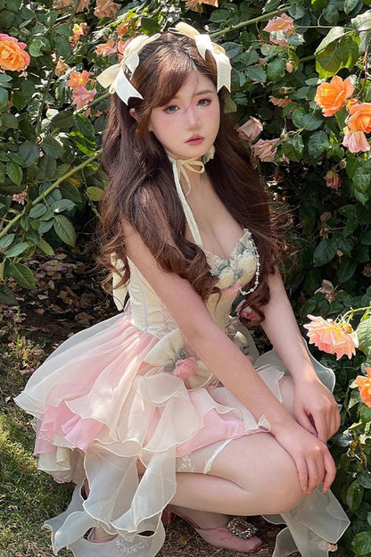 Gothic Lolita Dress - Multi-color Peach Snow Mountain, Multi-Color, Sweet Style - additional product view 5