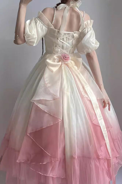 Gothic Lolita Dress - Multi-Color, Plus Size, Sweet Style, Bow Detail - additional product view 3