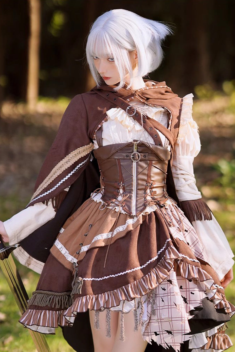 Gothic Lolita Dress - Multi-color Steam Hunter Style, Multi-Color, Long Sleeves, Ruffled - additional product view 2