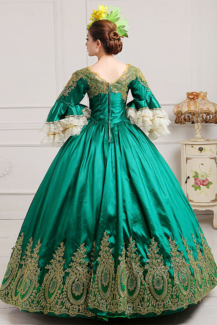 Gothic Lolita Dress - Multi-layer Half Sleeves Trumpet, 4 Colors, High Waist, Embroidered - additional product view 2