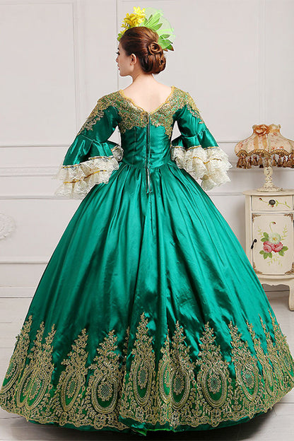 Gothic Lolita Dress - Multi-layer Half Sleeves Trumpet, 4 Colors, High Waist, Embroidered - additional product view 2