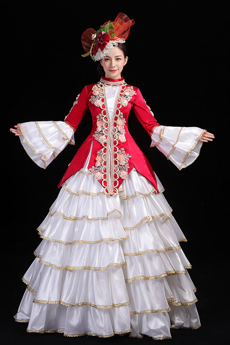 Gothic Lolita Dress - Multi-layer Hime Sleeves High, 2 Colors, High Waist, Victorian Style - additional product view 2