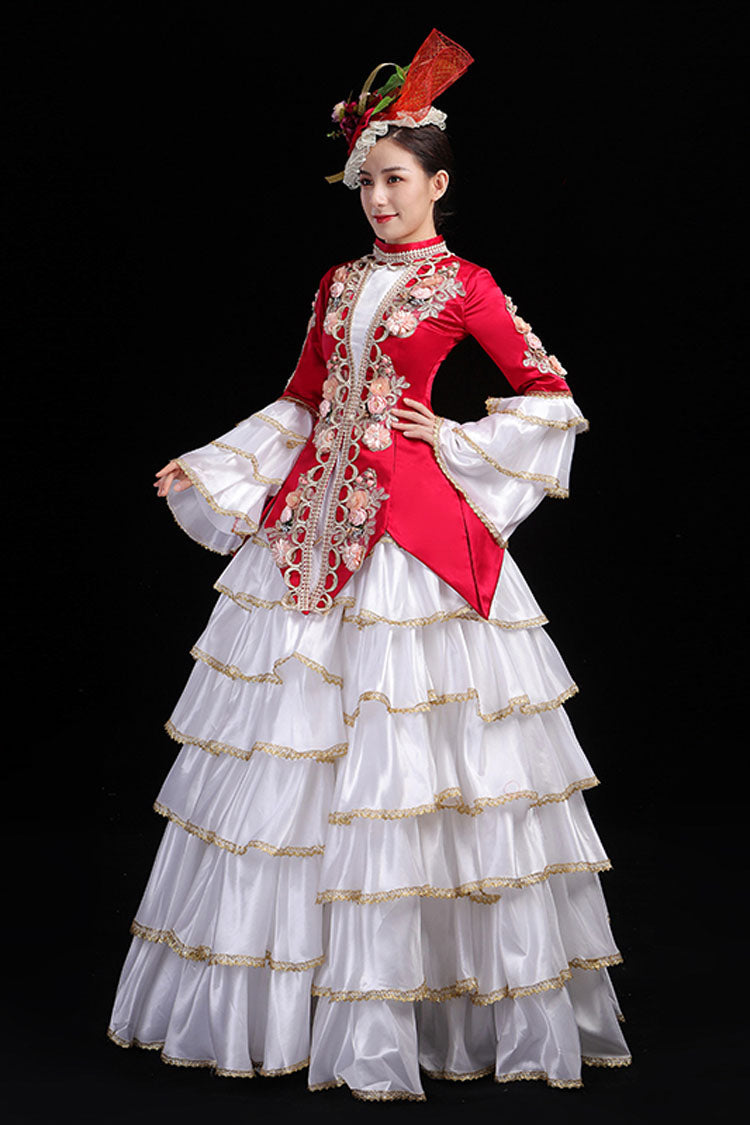 Gothic Lolita Dress - Multi-layer Hime Sleeves High, 2 Colors, High Waist, Victorian Style - additional product view 3