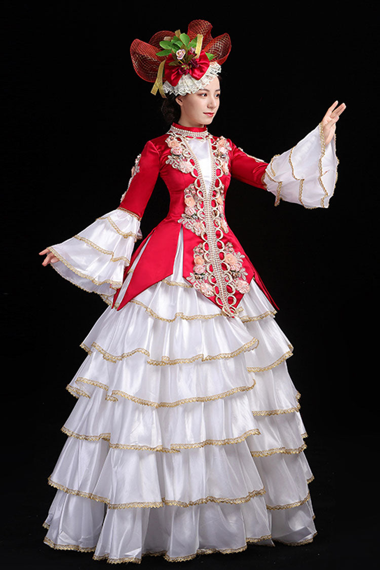 Gothic Lolita Dress - Multi-layer Hime Sleeves High, 2 Colors, High Waist, Victorian Style - additional product view 4