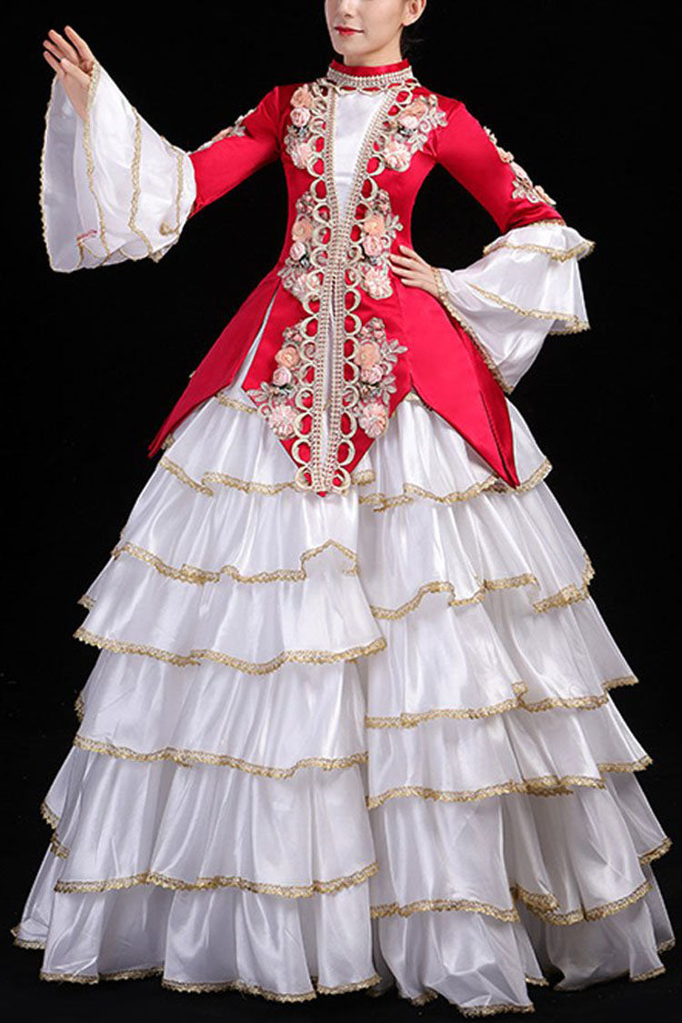 Gothic Lolita Dress - Multi-layer Hime Sleeves High, 2 Colors, High Waist, Victorian Style - main product image