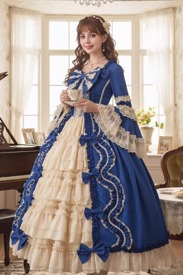 Gothic Lolita Dress - Multi-layered Ruffled Open-front, 5 Colors, Victorian Style - additional product view 7