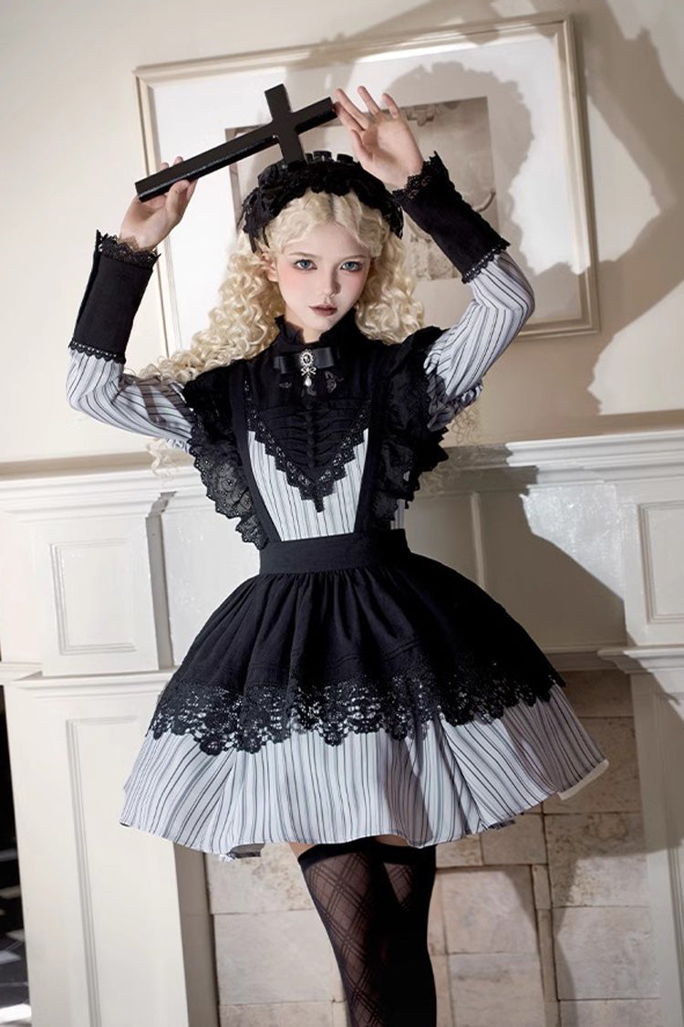 Gothic Lolita Dress - Nocturne, Gray, Short Version, Long Version, Long Length - additional product view 9