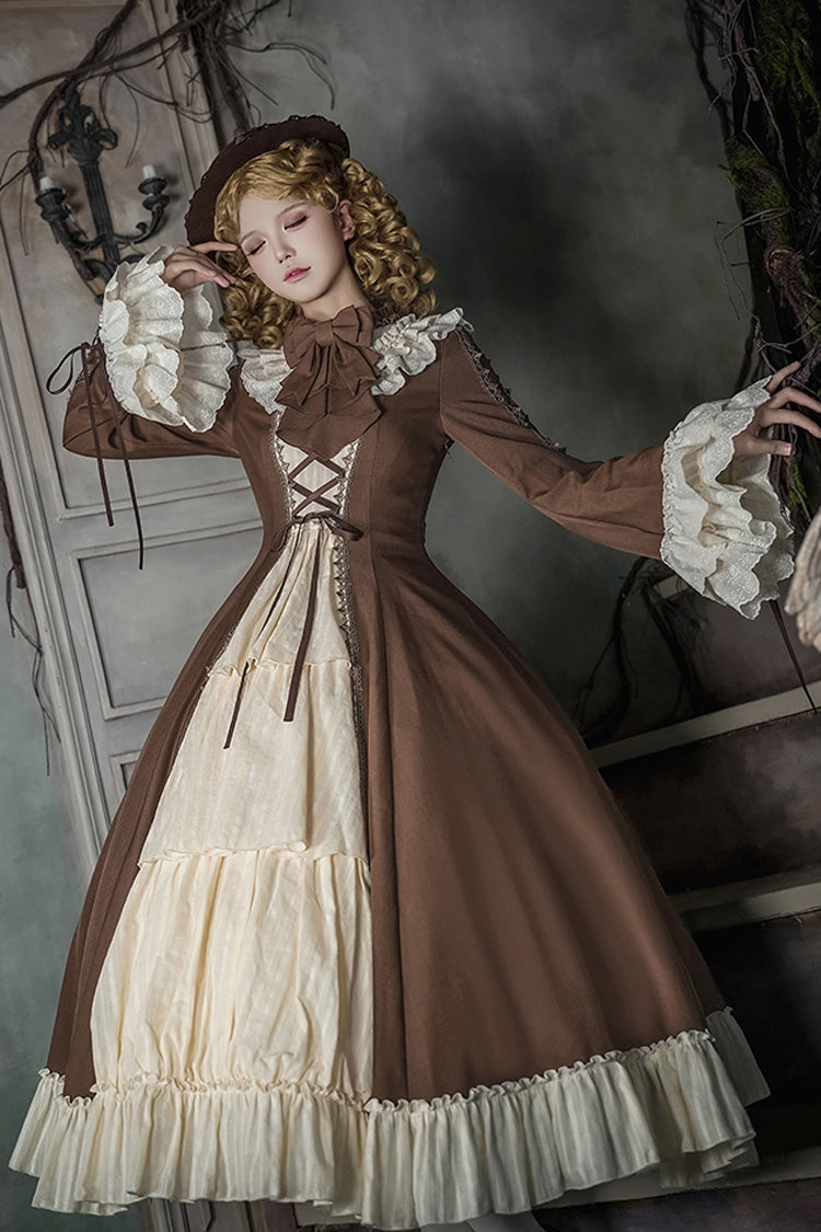 Gothic Lolita Dress - Nutcracker, 2 Colors, Stand Collar, Ruffled, Lace-Up - additional product view 18