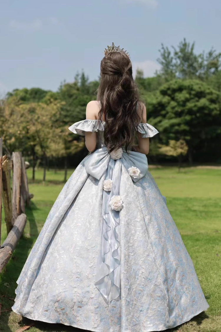 Gothic Lolita Dress - Off Shoulder Print Hanayome, 2 Colors, Printed, Embroidered - additional product view 12