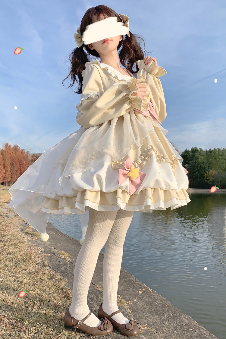 Gothic Lolita Dress - Pray Star, 5 Colors, Lace Trim, Ruffled, Layered - additional product view 12