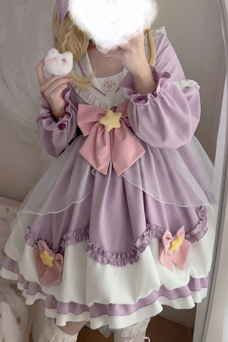 Gothic Lolita Dress - Pray Star, 5 Colors, Lace Trim, Ruffled, Layered - additional product view 13