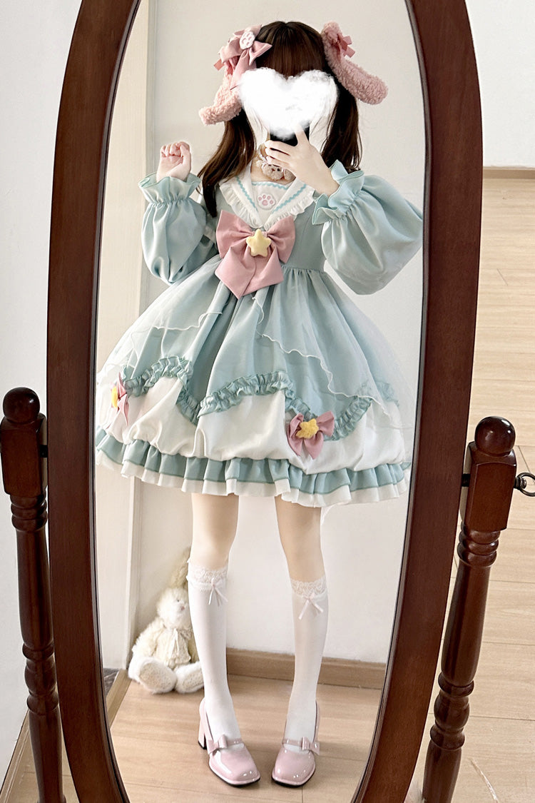 Gothic Lolita Dress - Pray Star, 5 Colors, Lace Trim, Ruffled, Layered - additional product view 14