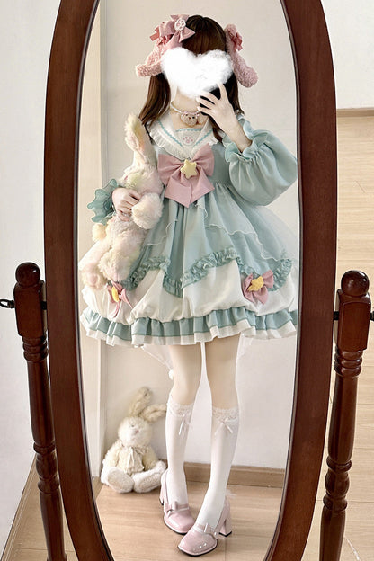 Gothic Lolita Dress - Pray Star, 5 Colors, Lace Trim, Ruffled, Layered - additional product view 15