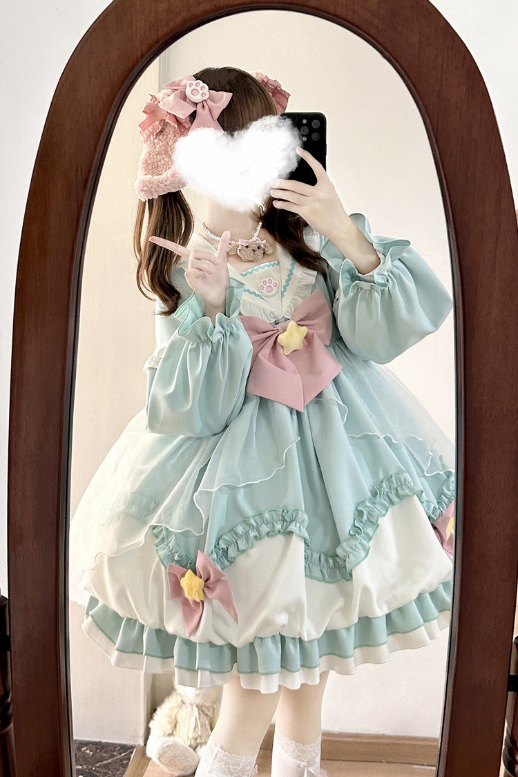 Gothic Lolita Dress - Pray Star, 5 Colors, Lace Trim, Ruffled, Layered - additional product view 16