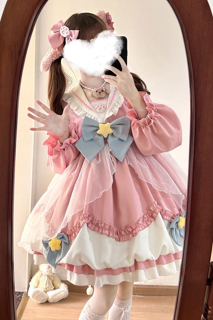 Gothic Lolita Dress - Pray Star, 5 Colors, Lace Trim, Ruffled, Layered - additional product view 18