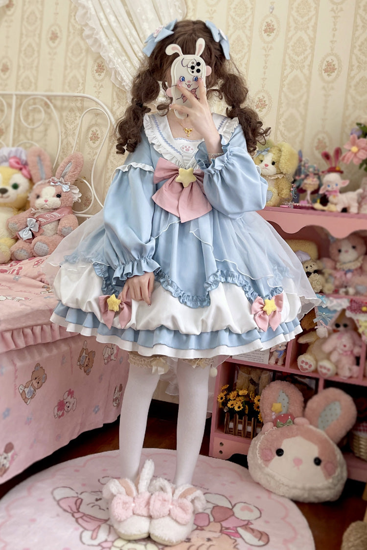 Gothic Lolita Dress - Pray Star, 5 Colors, Lace Trim, Ruffled, Layered - main product image