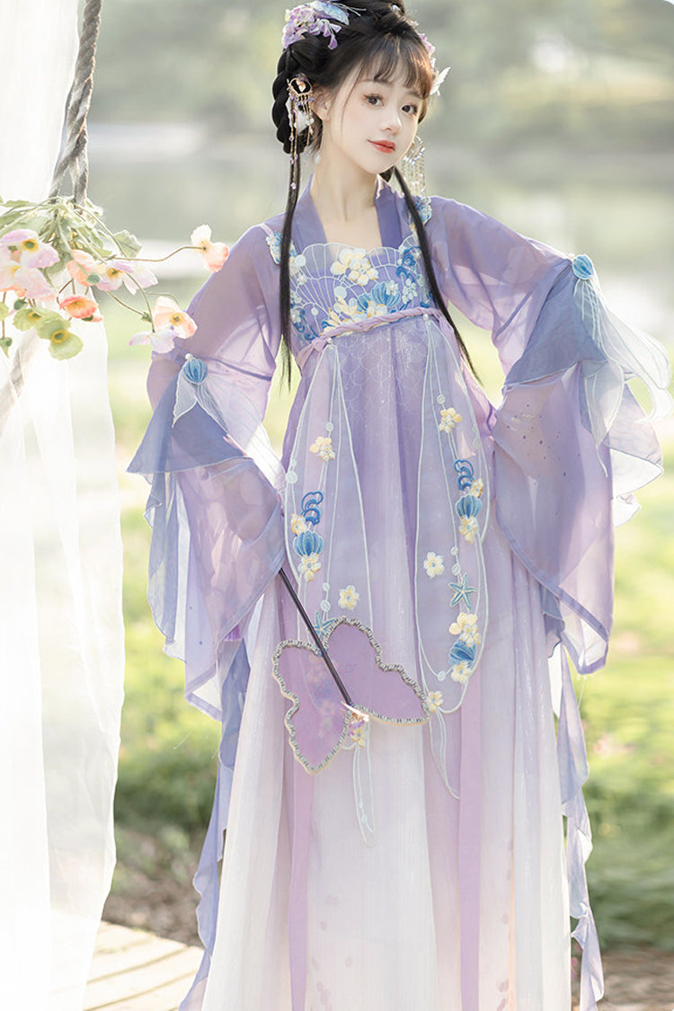 Gothic Lolita Dress - Princess Of The Sea, Purple, High Waist, Women's Style, Sweet Style - additional product view 3