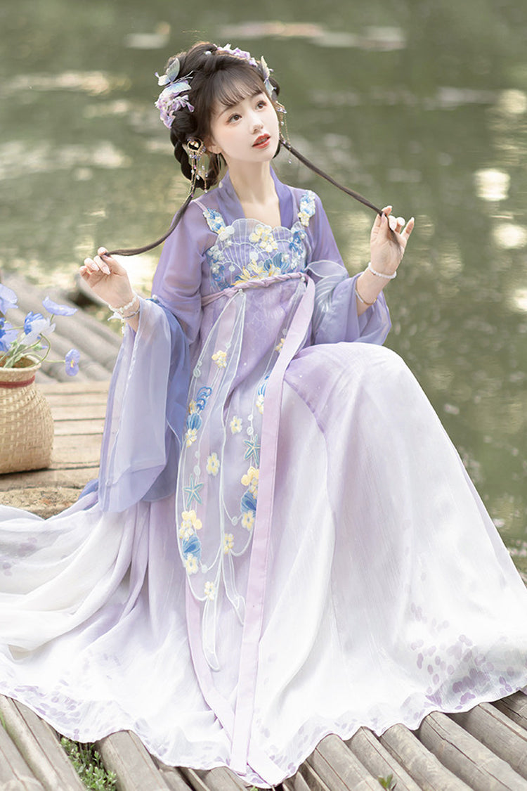 Gothic Lolita Dress - Princess Of The Sea, Purple, High Waist, Women's Style, Sweet Style - additional product view 4