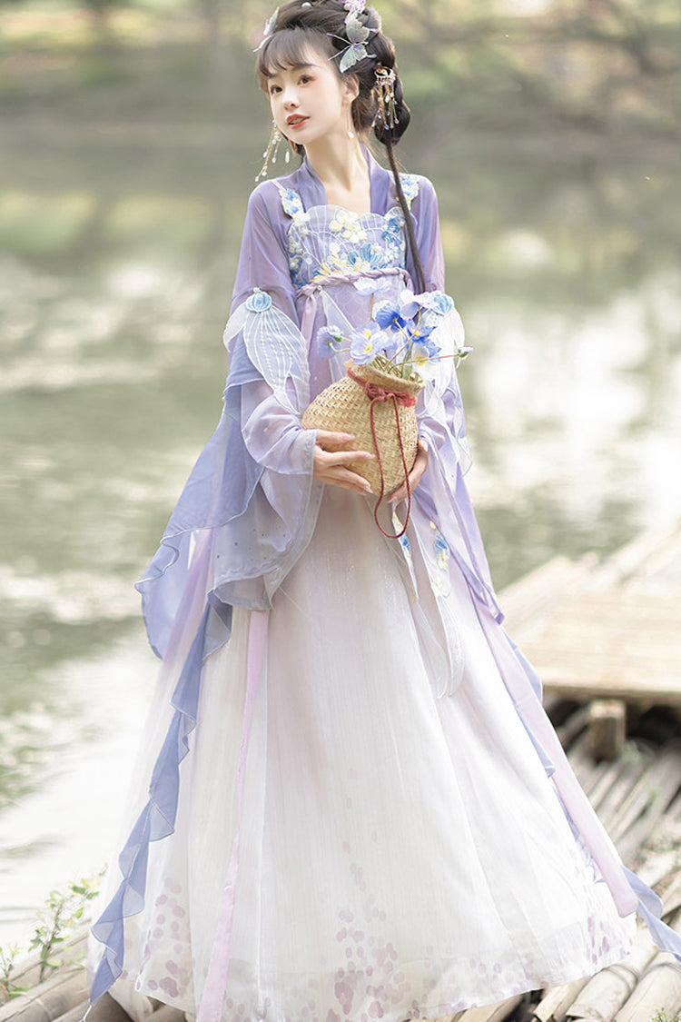 Gothic Lolita Dress - Princess Of The Sea, Purple, High Waist, Women's Style, Sweet Style - main product image