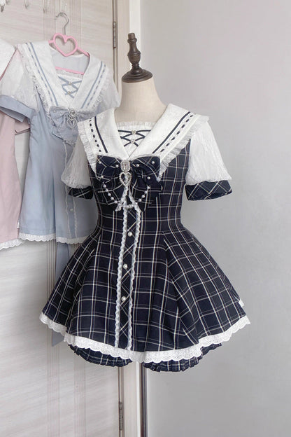 Gothic Lolita Dress - Print Bowknot Jirai Kei, 3 Colors, Printed, Sweet Style, Bow Detail - additional product view 9